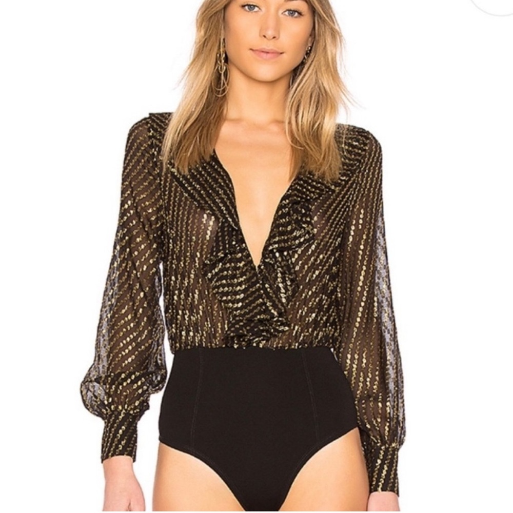 LPA Black and Gold Bodysuit